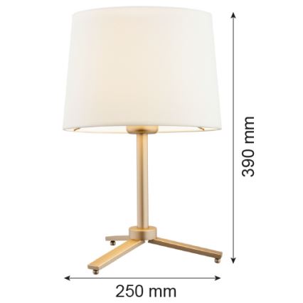Argon 8318 - Bordslampa CAVALINO 1xE27/15W/230V 39 cm grädde/guld