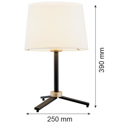 Argon 8319 - Bordslampa CAVALINO 1xE27/15W/230V 39 cm grädde/svart