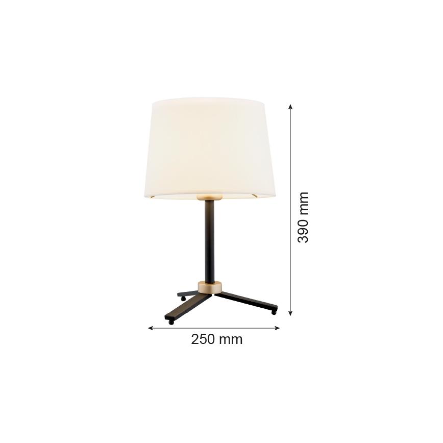 Argon 8319 - Bordslampa CAVALINO 1xE27/15W/230V 39 cm grädde/svart