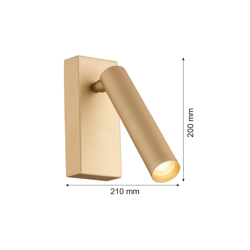 Argon 8326 - LED väggspotlight RIO LED/4,2W/230V 3000K guld