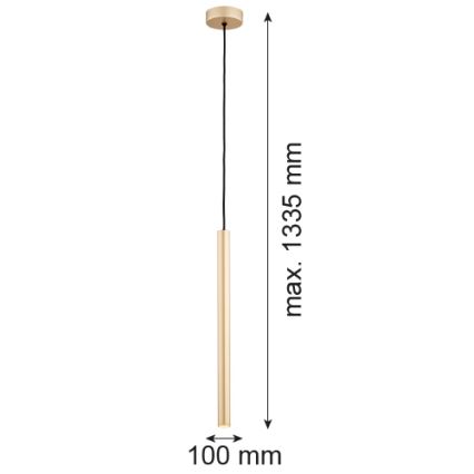 Argon 8327 - LED ljuskrona med textilsladd RIO LED/4,2W/230V 3000K guld