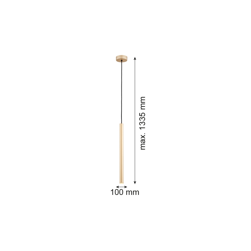 Argon 8327 - LED ljuskrona med textilsladd RIO LED/4,2W/230V 3000K guld