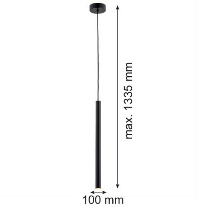 Argon 8329 - LED ljuskrona med textilsladd RIO LED/4,2W/230V 3000K svart