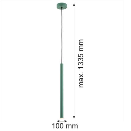 Argon 8333 - LED ljuskrona med textilsladd RIO LED/4,2W/230V 3000K grön