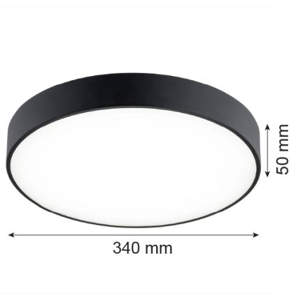 Argon 8348 - LED taklampa TIAMO LED/22W/230V 4000K svart