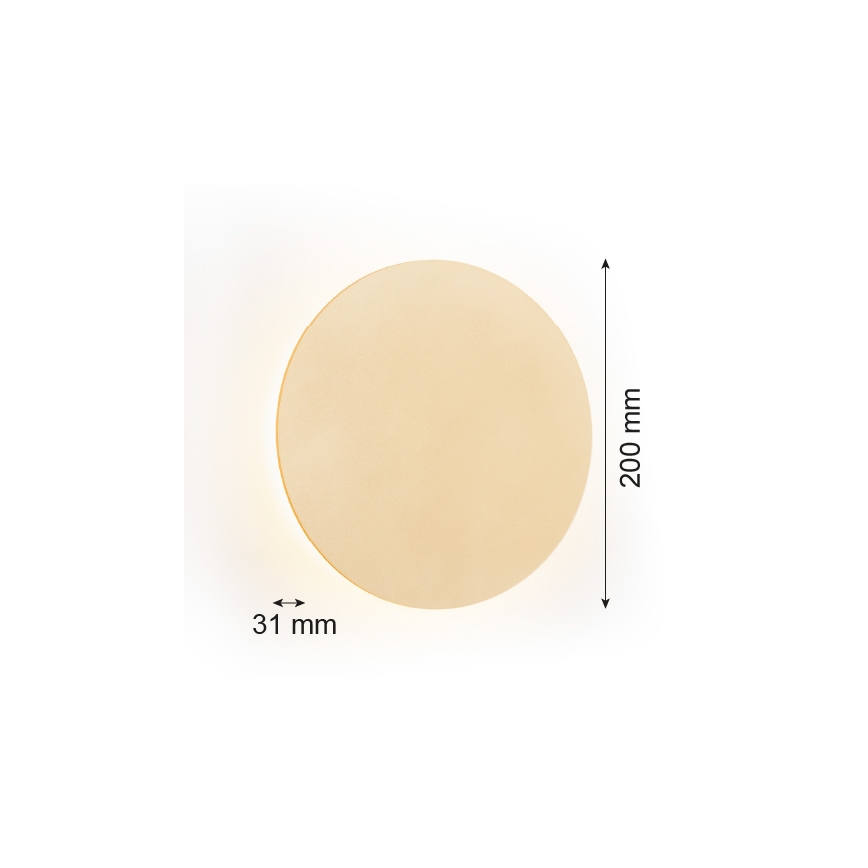 Argon 8351 - LED väggbelysning OREGON PLUS LED/4,5W/230V 3000K 20 cm guld