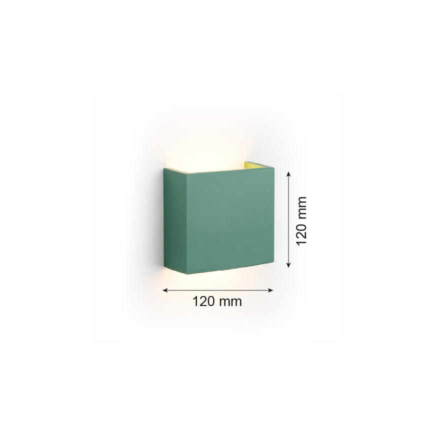 Argon 8362 - LED väggbelysning GENT LED/3,6W/230V 3000K grön