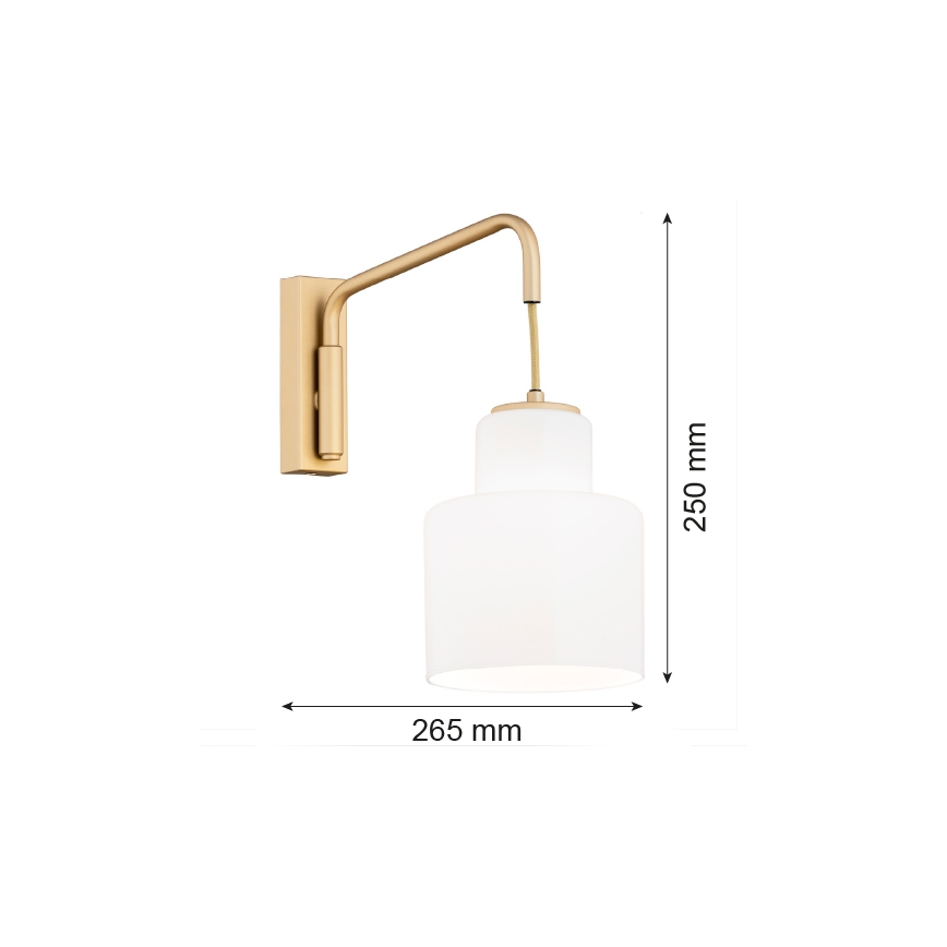 Argon 8371 - Vägglampa DIUNA 1xE27/15W/230V guld