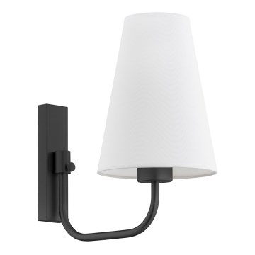 Argon 8376 - Vägglampa SAFIANO 1xE27/15W/230V svart