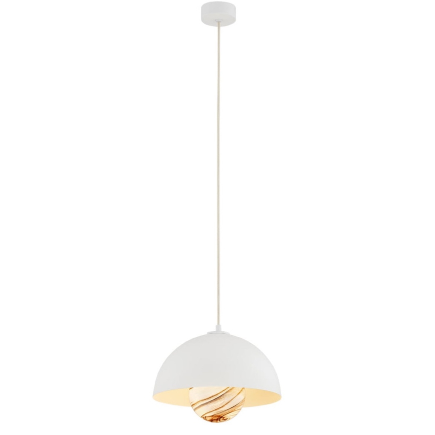 Argon 8443 - Ljuskrona med textilsladd PIAVA 1xE14/7W/230V alabaster vit