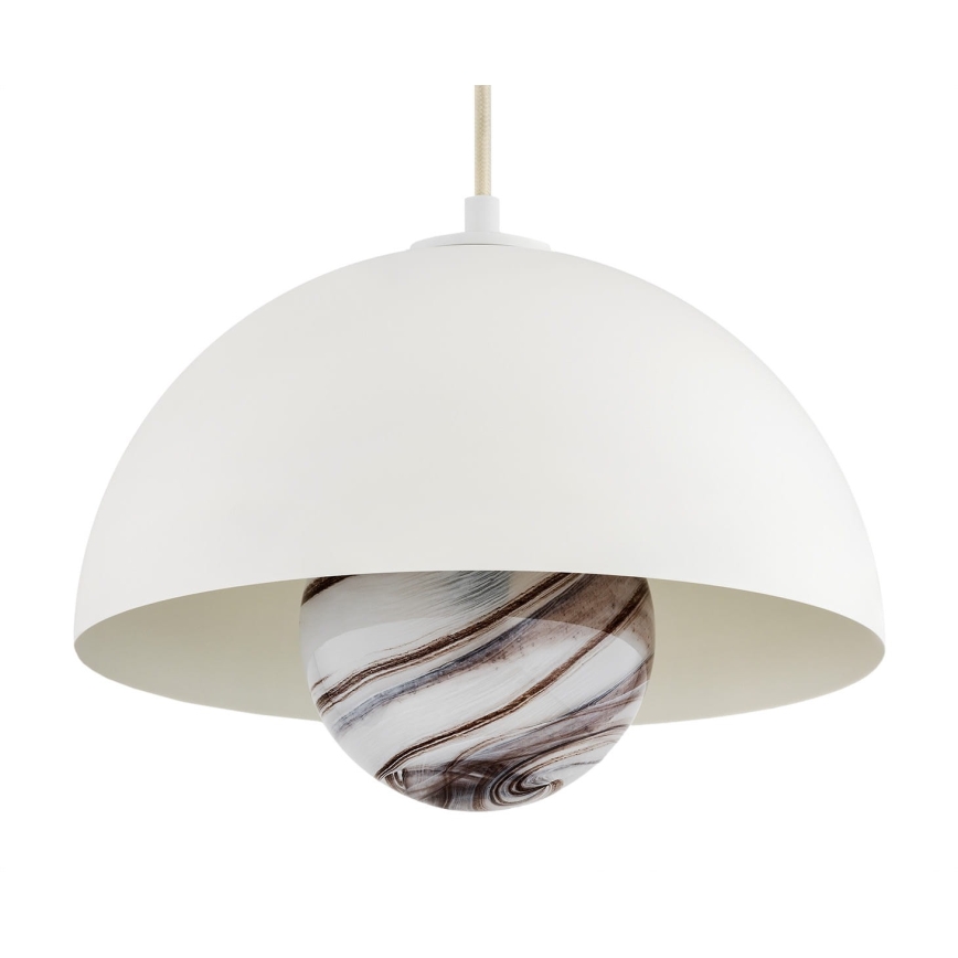 Argon 8443 - Ljuskrona med textilsladd PIAVA 1xE14/7W/230V alabaster vit