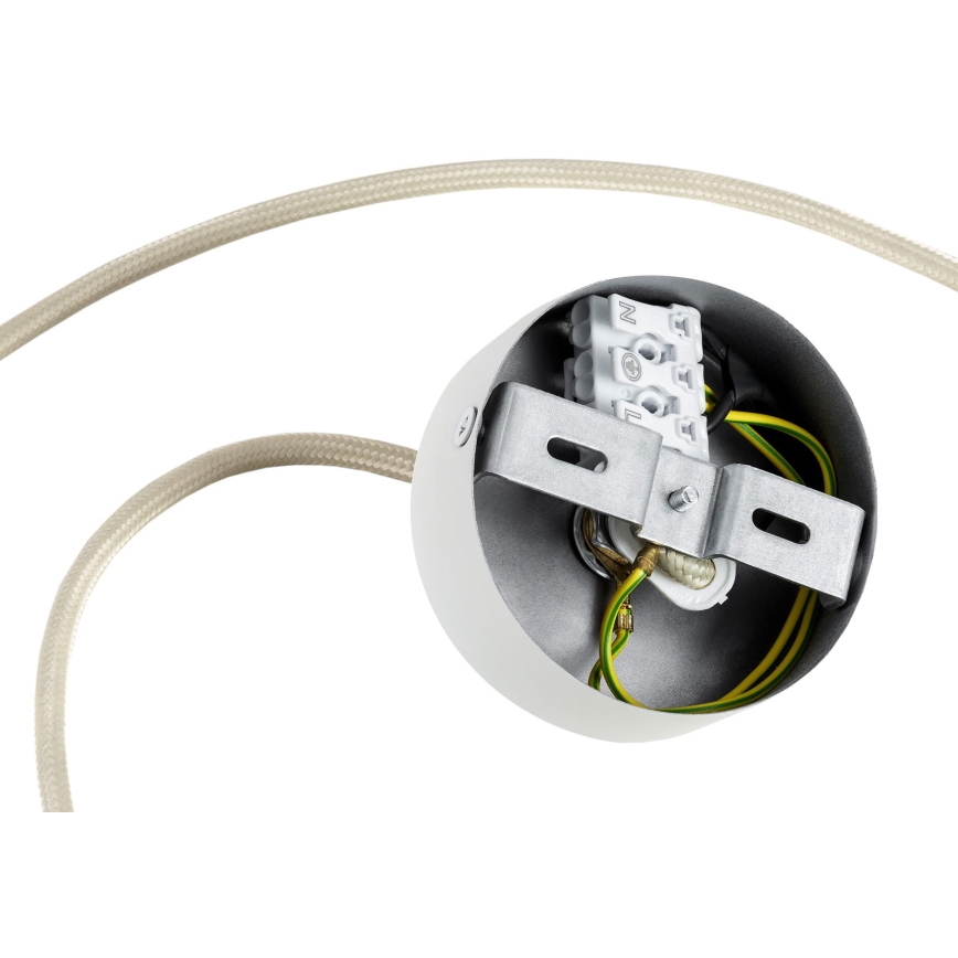 Argon 8443 - Ljuskrona med textilsladd PIAVA 1xE14/7W/230V alabaster vit