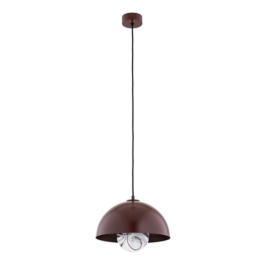 Argon 8444 - Ljuskrona med textilsladd PIAVA 1xE14/7W/230V alabaster brun