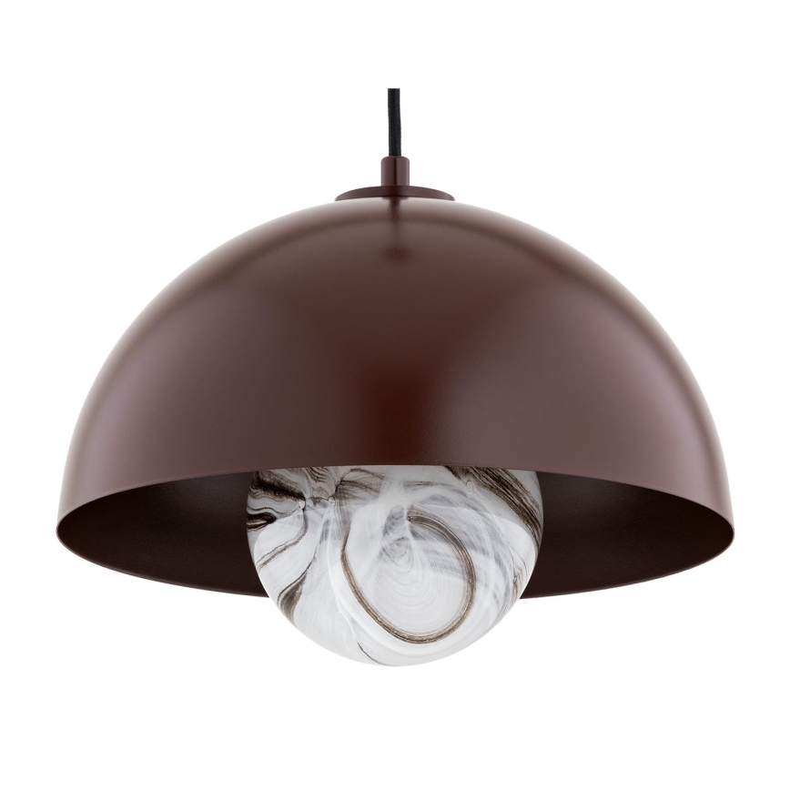 Argon 8444 - Ljuskrona med textilsladd PIAVA 1xE14/7W/230V alabaster brun