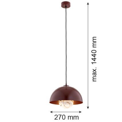 Argon 8444 - Ljuskrona med textilsladd PIAVA 1xE14/7W/230V alabaster brun