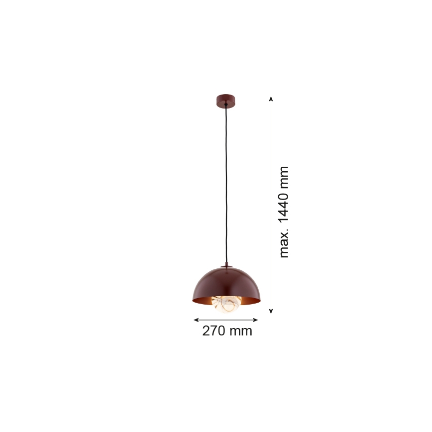 Argon 8444 - Ljuskrona med textilsladd PIAVA 1xE14/7W/230V alabaster brun