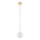 Argon 8450 - Ljuskrona med textilsladd ALMIROS 1xE14/7W/230V diameter 12 cm alabaster guld