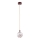 Argon 8452 - Ljuskrona med textilsladd ALMIROS 1xE14/7W/230V diameter 12 cm alabaster brun/guld