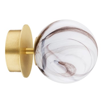 Argon 8453 - Vägglampa FABIO 1xE14/7W/230V alabaster guld