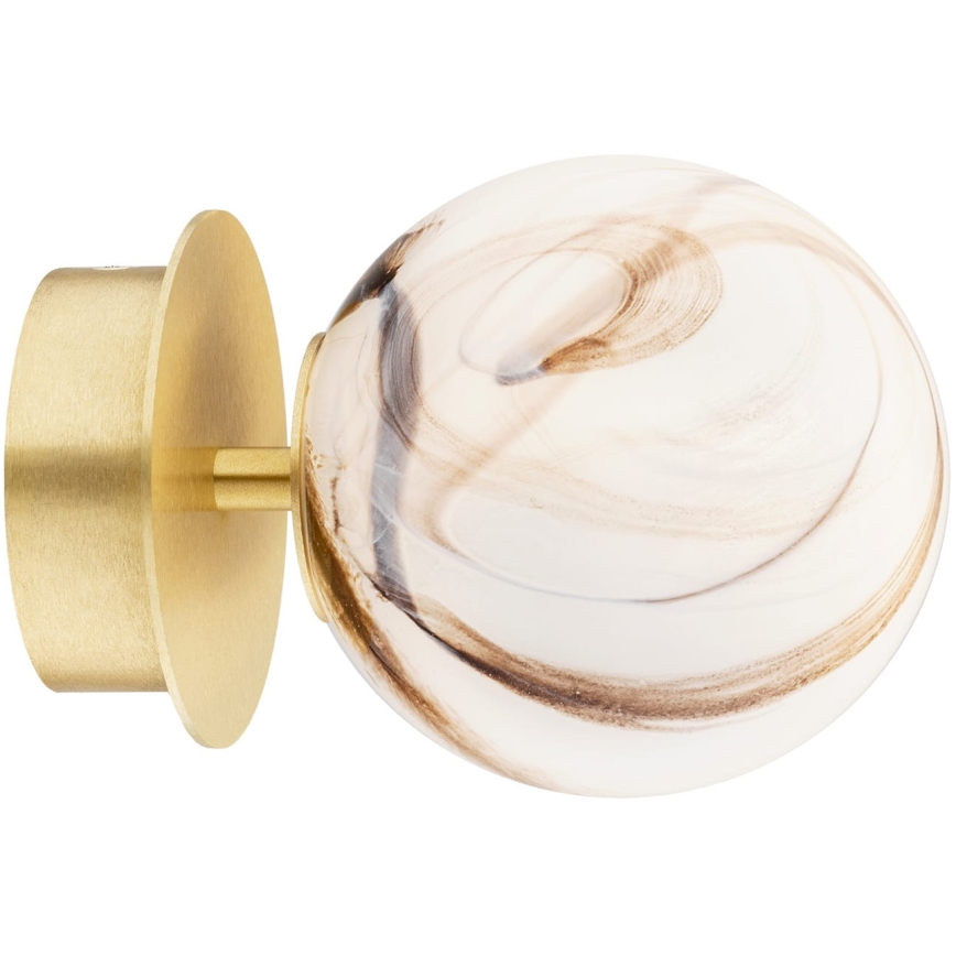Argon 8453 - Vägglampa FABIO 1xE14/7W/230V alabaster guld