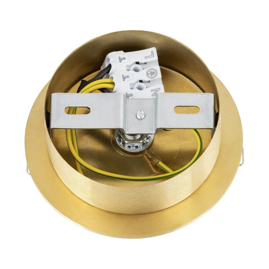 Argon 8453 - Vägglampa FABIO 1xE14/7W/230V alabaster guld