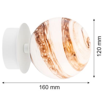 Argon 8454 - Vägglampa FABIO 1xE14/7W/230V alabaster vit