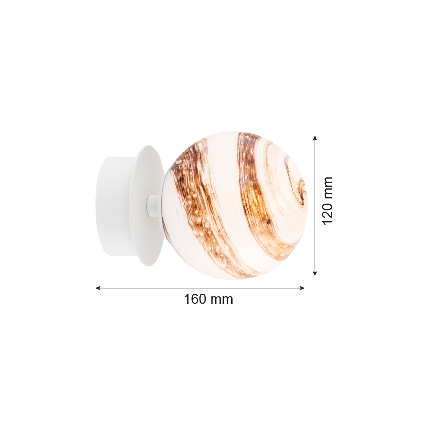Argon 8454 - Vägglampa FABIO 1xE14/7W/230V alabaster vit
