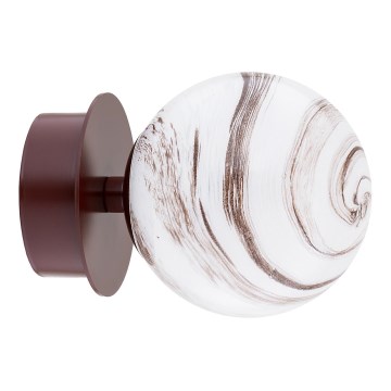 Argon 8455 - Vägglampa FABIO 1xE14/7W/230V alabaster brun