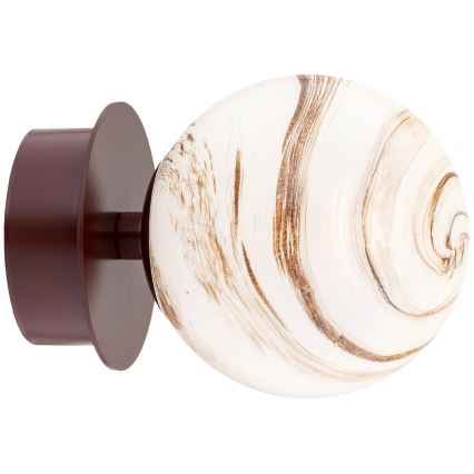 Argon 8455 - Vägglampa FABIO 1xE14/7W/230V alabaster brun