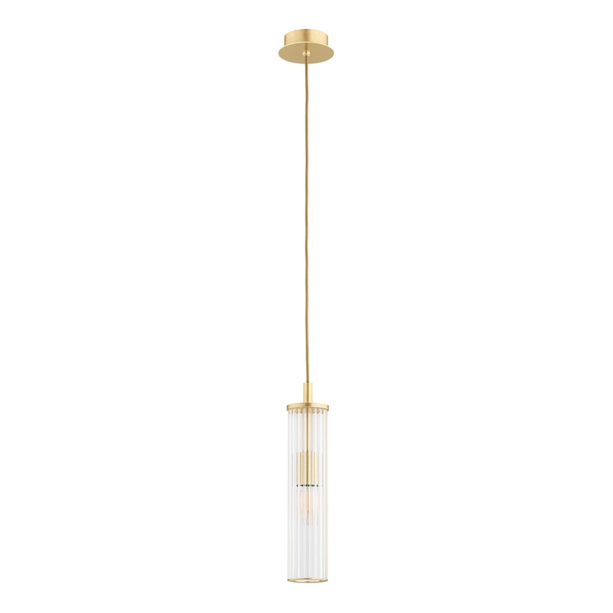 Argon 8489 - Ljuskrona med textilsladd HAMPTON 1xE14/7W/230V guld