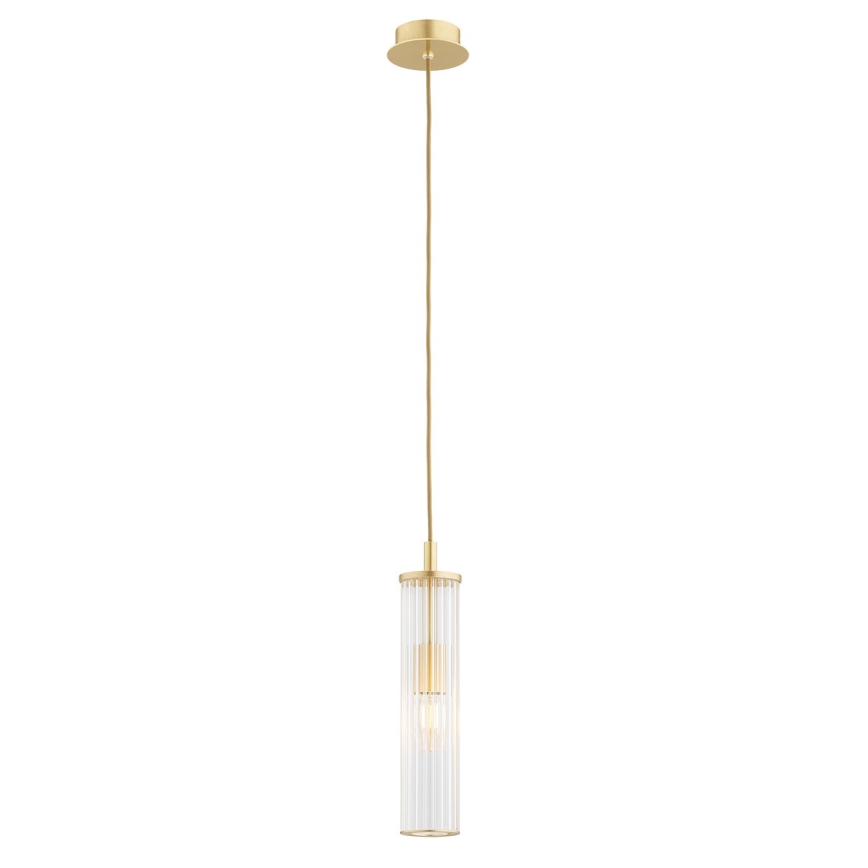 Argon 8489 - Ljuskrona med textilsladd HAMPTON 1xE14/7W/230V guld
