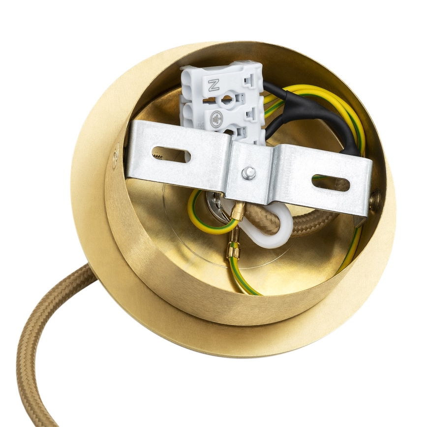 Argon 8489 - Ljuskrona med textilsladd HAMPTON 1xE14/7W/230V guld