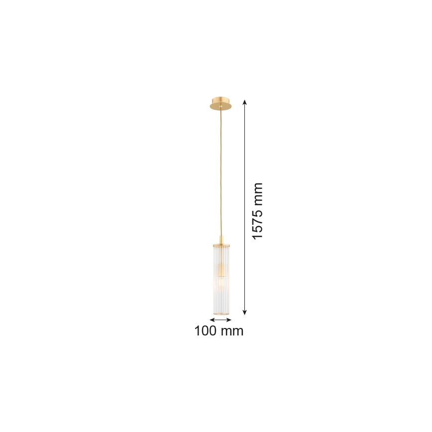 Argon 8489 - Ljuskrona med textilsladd HAMPTON 1xE14/7W/230V guld