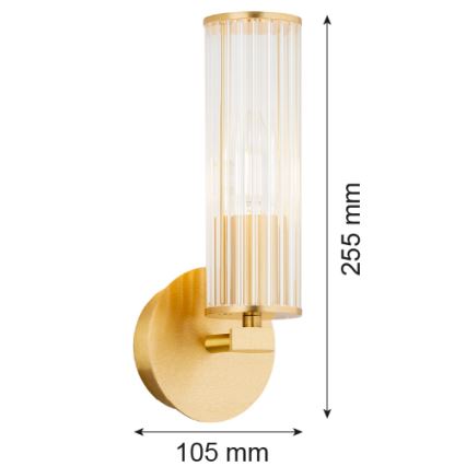 Argon 8497 - Vägglampa HAMPTON 1xE14/7W/230V guld