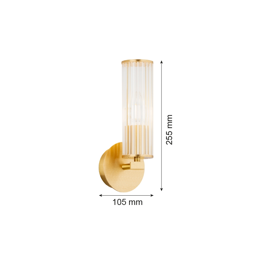 Argon 8497 - Vägglampa HAMPTON 1xE14/7W/230V guld