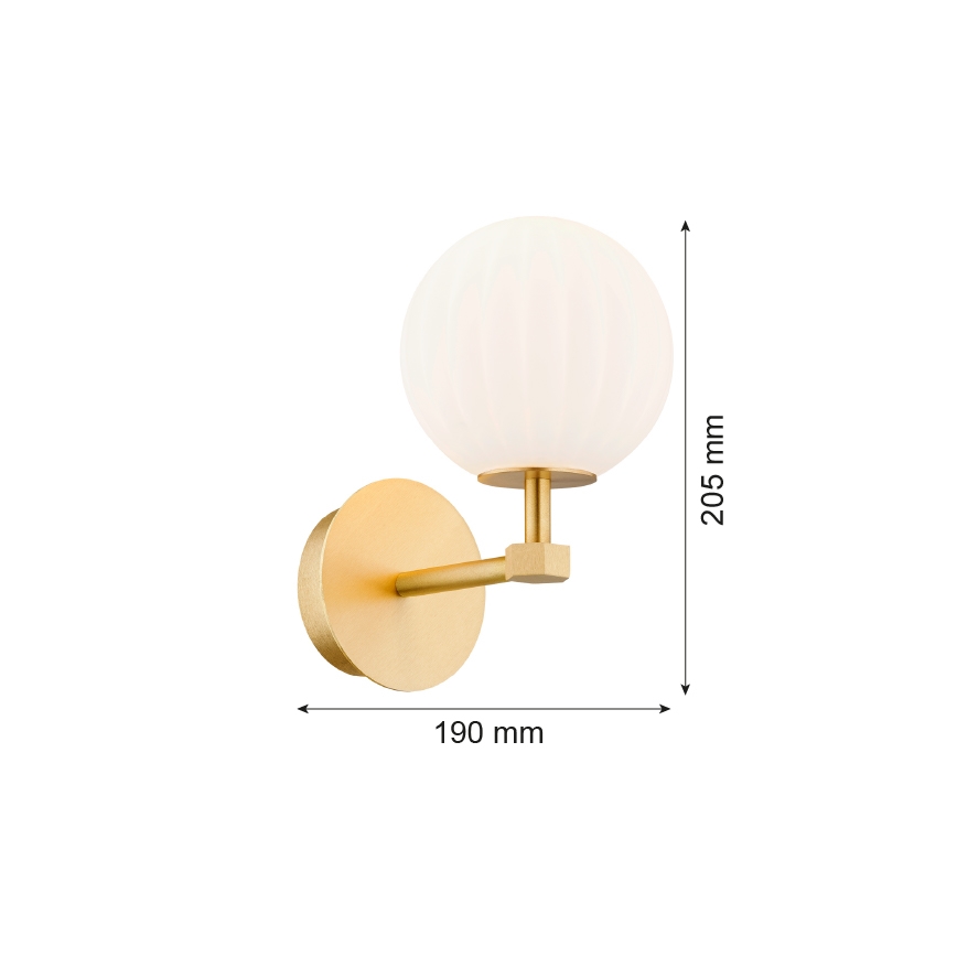 Argon 8502 - Vägglampa PALOMA 1xE14/7W/230V guld/vit