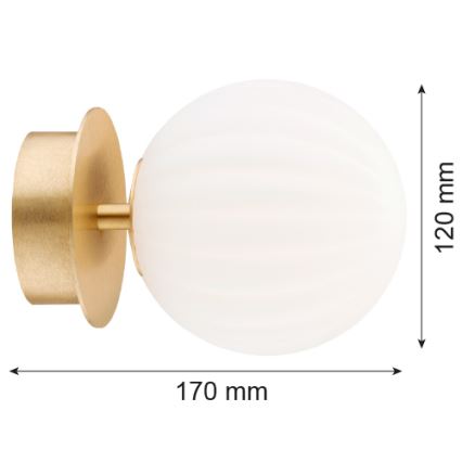 Argon 8504 - Vägglampa PALOMA 1xE14/7W/230V guld/vit