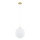 Argon 8507 - Ljuskrona med textilsladd PALOMA 1xE27/15W/230V diameter 25 cm guld/vit
