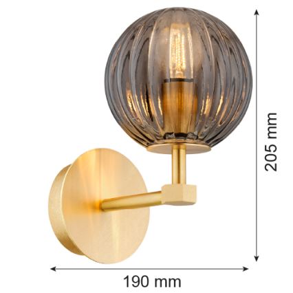 Argon 8508 - Vägglampa PALOMA 1xE14/7W/230V guld/svart