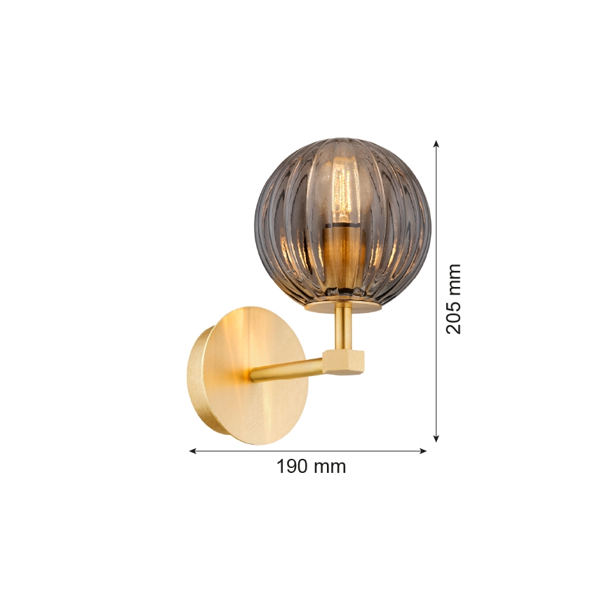 Argon 8508 - Vägglampa PALOMA 1xE14/7W/230V guld/svart