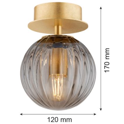 Argon 8510 - Vägglampa PALOMA 1xE14/7W/230V guld/svart