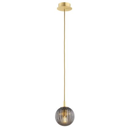 Argon 8512 - Ljuskrona med textilsladd PALOMA 1xE14/7W/230V diameter 12 cm guld/svart