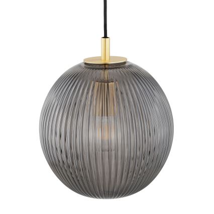 Argon 8513 - Ljuskrona med textilsladd PALOMA 1xE27/15W/230V diameter 25 cm guld/svart