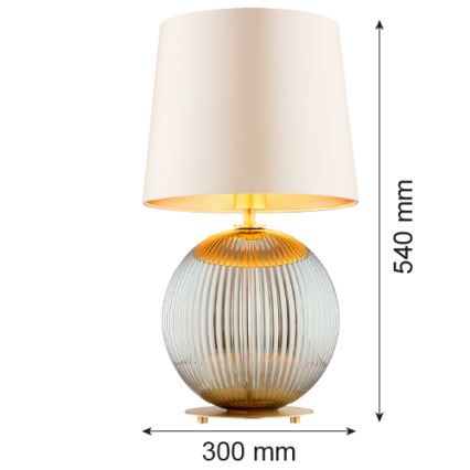 Argon 8530 - Bordslampa HAMILTON 1xE27/15W/230V 54 cm grädde/grå