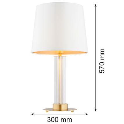 Argon 8540 - Bordslampa HAMPTON 1xE27/15W/230V 57 cm vit