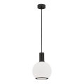 Argon 8564 - Ljuskrona med textilsladd SAGUNTO PLUS 1xE27/15W/230V diameter 20 cm svart