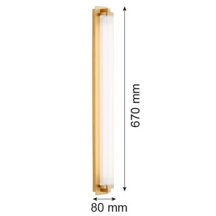 Argon 8622 - LED väggbelysning HAMPTON LED/34W/230V 3000K mässing