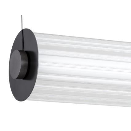Argon 8625 - LED ljuskrona med textilsladd HAMPTON LED/90W/230V 3000K 120 cm svart