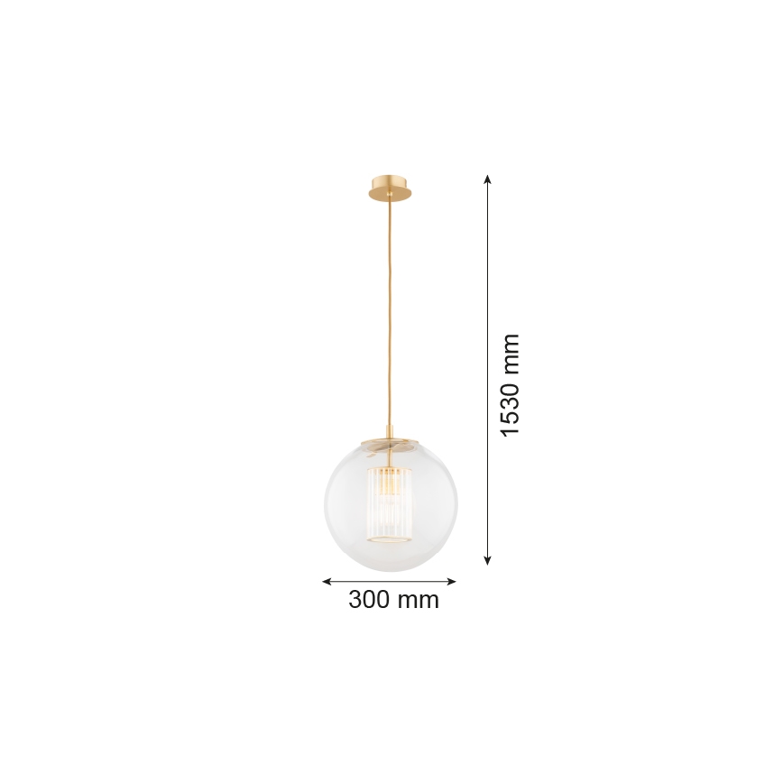Argon 8626 - Ljuskrona med textilsladd HAMPTON 1xE27/15W/230V