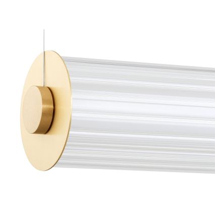Argon 8627 - LED ljuskrona med textilsladd HAMPTON LED/60W/230V 3000K 80 cm mässing